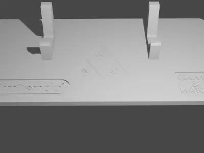 Zelda Game and Watch Stand for console - Triforce Logo 3D model