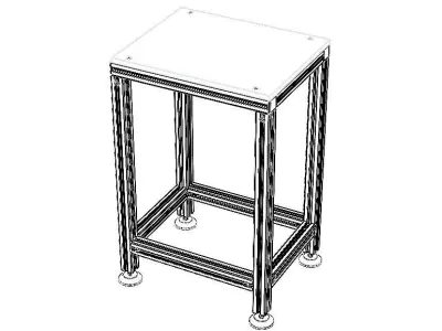 Aluminum Fixed Table 3D model