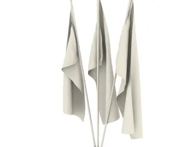 Luxemburg Flag Pack 3D model