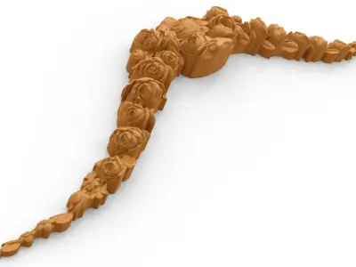 Classic decor ornament v-3D model 69 3D model