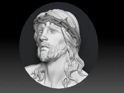 jesus head 3D print model
