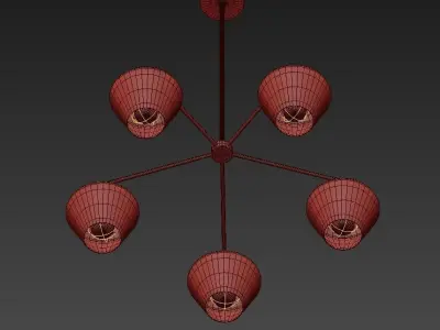 Sculptural Glass 5 Light 3D model purchase