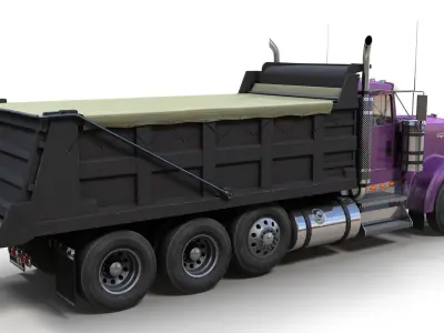 Kenworth dump truck Low-poly 3D model