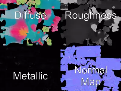 Colorful Cartoon Monster Character Model Pack Low-poly 3D model