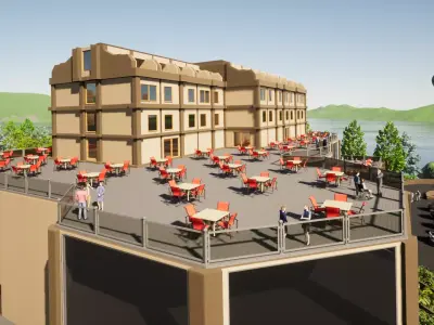 Mimari 3D Otel  3D model