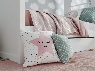 Children bed with decor 3D model