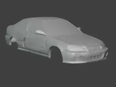 JDM Compact Coupe RC Body - 1-30 Scale Sport Shell  3D print model