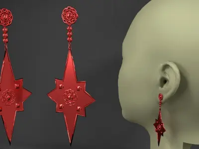  earrings 001 3D model