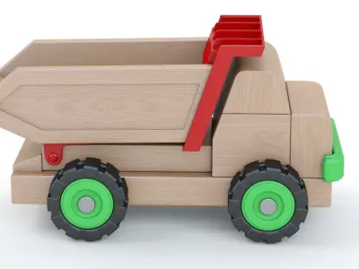 Toy Car Truck Large tip truck 3D model