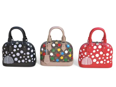 Louis Vuitton Alma Bags Yayoi Kusama Low-poly 3D model