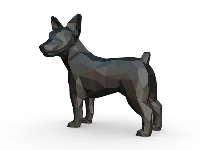 jack russell terrier figure 3D print model
