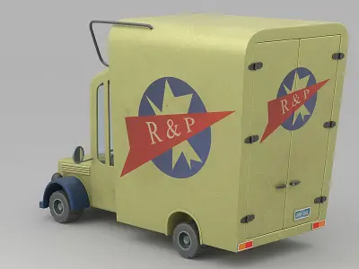 Cartoon Truck Low-poly 3D model purchase