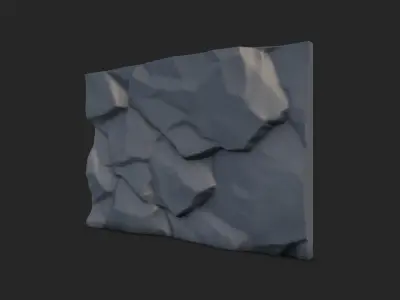 Stone Wall Modular Kit Asset 3D model