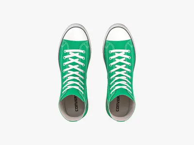 Chuck Taylor All Star Classic High Top Green 3D model