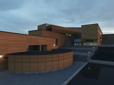 nordic highschool library Free 3D model