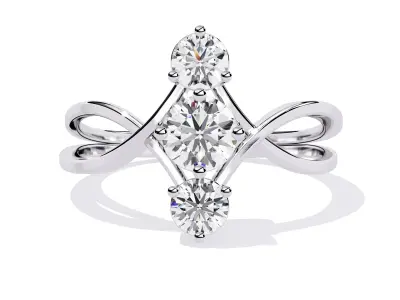Diamond Ring 3D Model  STL 3DM  Renderings  Video  Free 3D print model