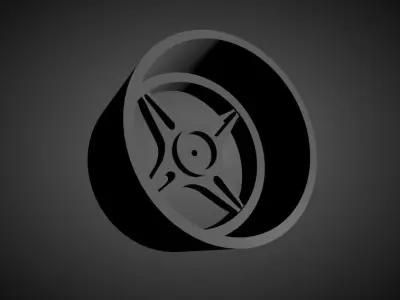 SSR Type X scalable and Printable rim 3D print model