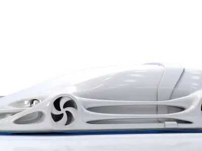 Futuristic Car HD 08 3D model