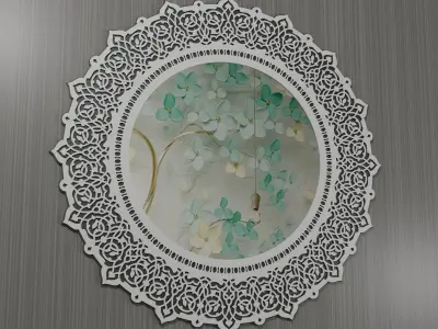 Wall Mirror with Shelf 3D model