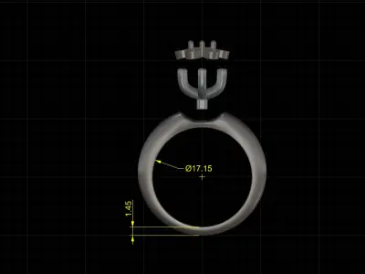 Engagement ring  Free 3D print model order