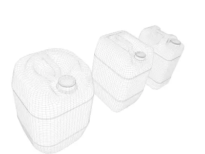 Plastic Jerry Cans 3D model
