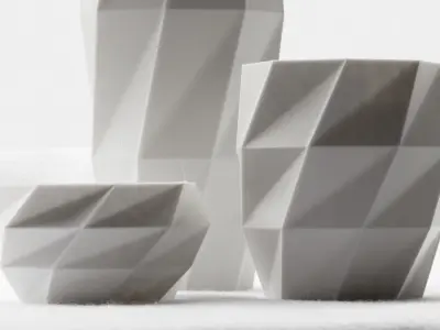 Geometric Planters - Type 1 and 2  3D print model