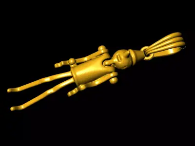  Pinachio pendant charms - one inch pendant 3D print model