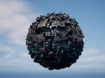 Spaceship Pack UE5 Low-poly 3D model