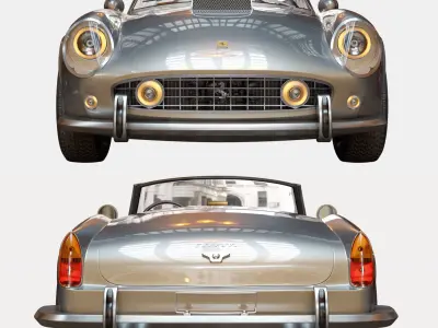 Ferrari 250 Gt Swb  Spyder california Low-poly 3D model