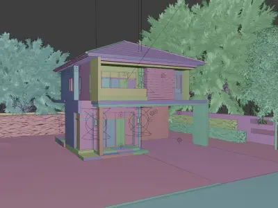 Modern House 3D Model type C1 3D model