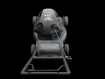 Lawn mower Low-poly 3D model
