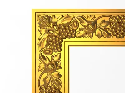Carved Picture Frame 3D model