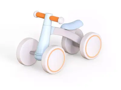 Baby Balance Bike Low-poly 3D model