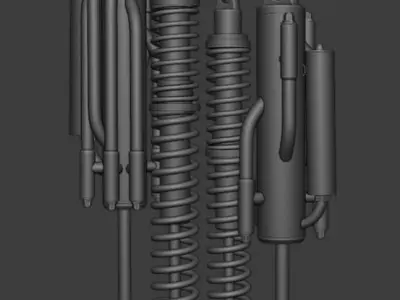 Trophy Truck Shock Package 3D model