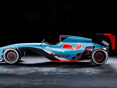 Formula Car High Detail Optimized for Unity and Unreal Low-poly 3D model