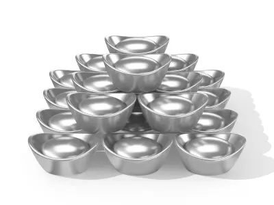 Silver Bar 3D model