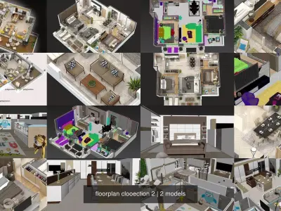floorplan clooection 2 3D Model Collection