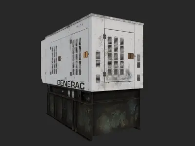 Diesel Industrial Generator - Lift Station Environment asset Low-poly 3D model