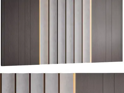 Wall Panel 01 Low-poly 3D model