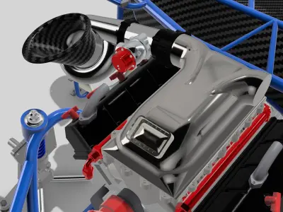 TWIN TURBO HEMI GEN 2 COMPLETE FOR PROMOD NOVA 3D print model