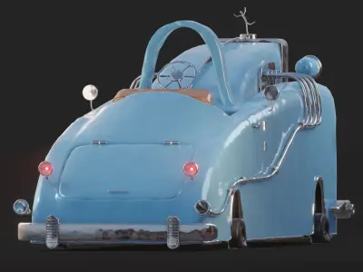 Stylized Cartoon Car 3D model purchase