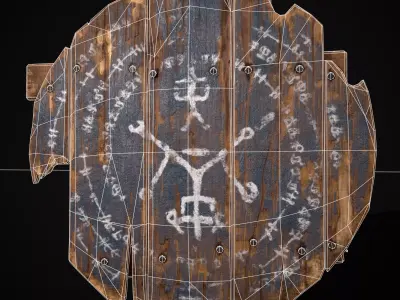 BW Incantation Norse Coat of Arms Low-poly 3D model