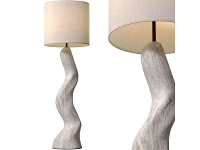 Floor lamp plaster Sculptural Scandinavian Wabi-Sabi Design  3D model