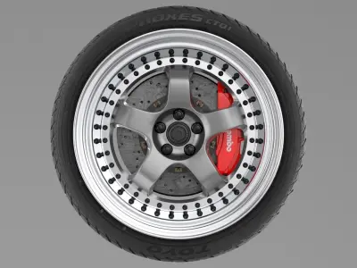 work meister s1 3piece wheel 3D model