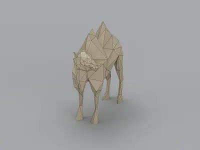 low-poly 3D printer model Camel Low-poly 3D model