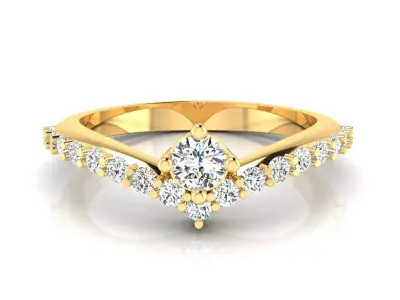 Ring M37 The luxury female ring with gems wedding 3D print model