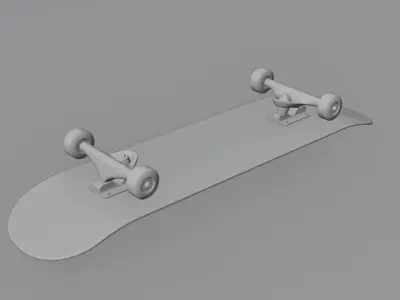Skateboard 4K 3D Model Low-poly 3D model