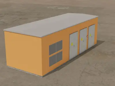 Electric cabin Low-poly 3D model