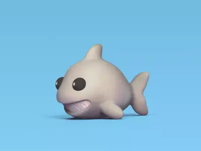 Little Shark 3D print model