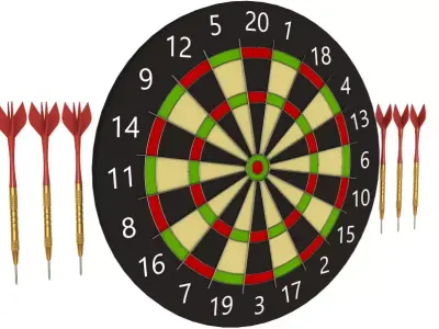 Dartboard 3D model